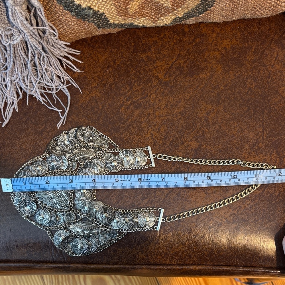 Silver Statement Necklace - image 7